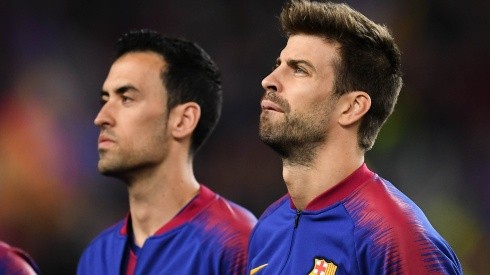 Sergio Busquets y Gerard Piqué, capitanes del Barcelona.