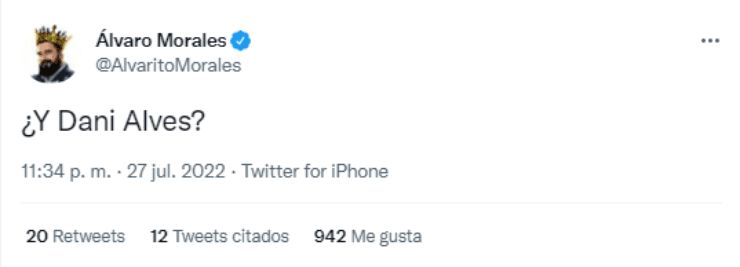 Álvaro Morales contra Dani Alves