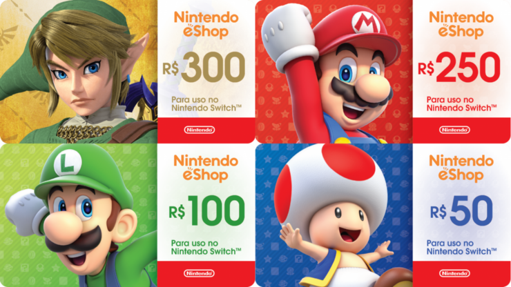 Gift Card Nintendo Eshop Brasil 250 Reais - Código Digital