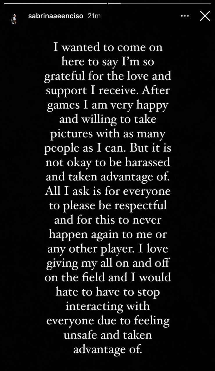 Denuncia de Sabrina Enciso | Instagram