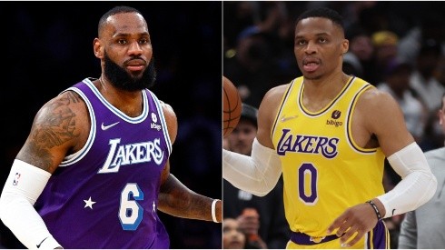 LeBron James and Russell Westbrook of the Los Angeles Lakers