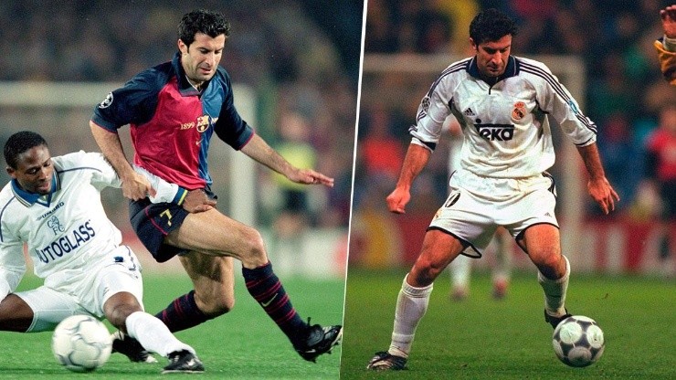 Figo en Barcelona y Real Madrid.