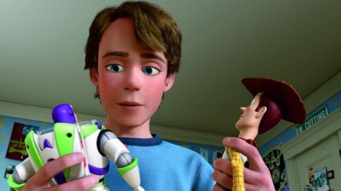 Andy, antes de ir a la universidad en Toy Story 3.
