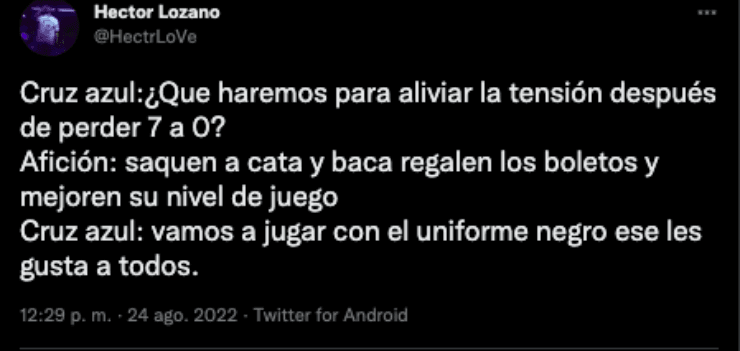 Críticas de la afición de Cruz Azul por usar uniforme negro | Twitter