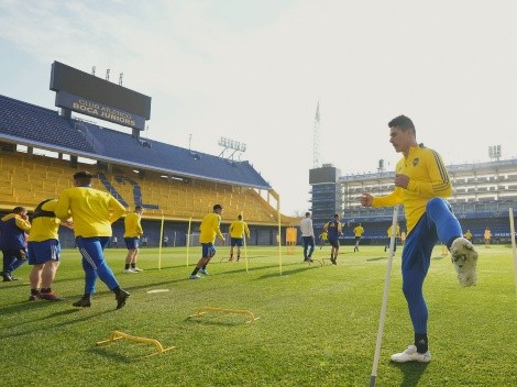 Última noticia: un titular de Boca se retiró de la práctica y está en duda para el domingo