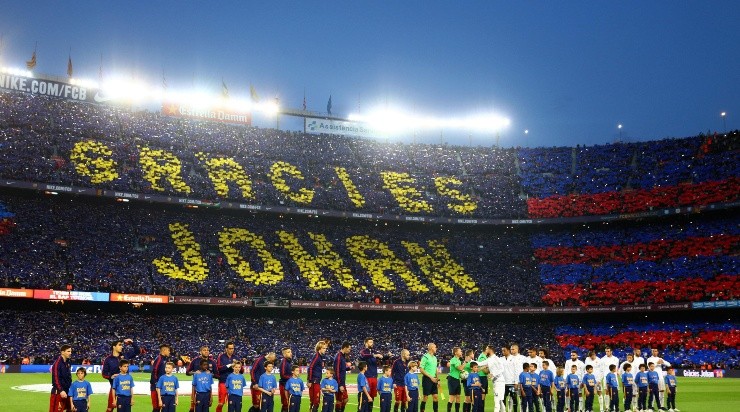 Tributo para Cruyff tras su muerte el 24 de marzo de 2016, víctima de un cáncer de pulmón (Getty)