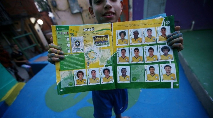 A Brazilian boy shows his World Cup Album. (Mario Tama/Getty Images)