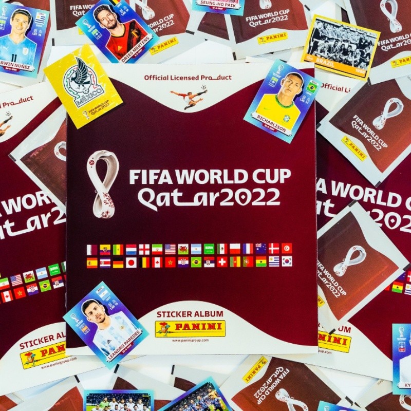 2022 Panini Fifa World Cup Qatar Soccer Sticker Collection Box