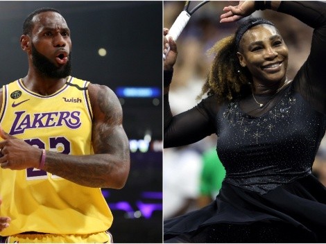 Video: LeBron James reacts to Serena Williams while watching the US Open