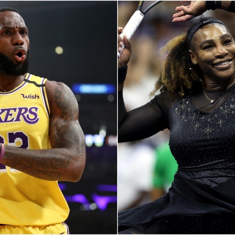 Video: LeBron James reacts to Serena Williams while watching the US Open