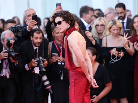 El impactante look de Timothée Chalamet en el Festival de Venecia
