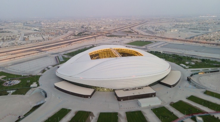 Al Janoub Stadium, the venue in which Australia will hold its group stage matches in Qatar 2022. (David Ramos/Getty Images)