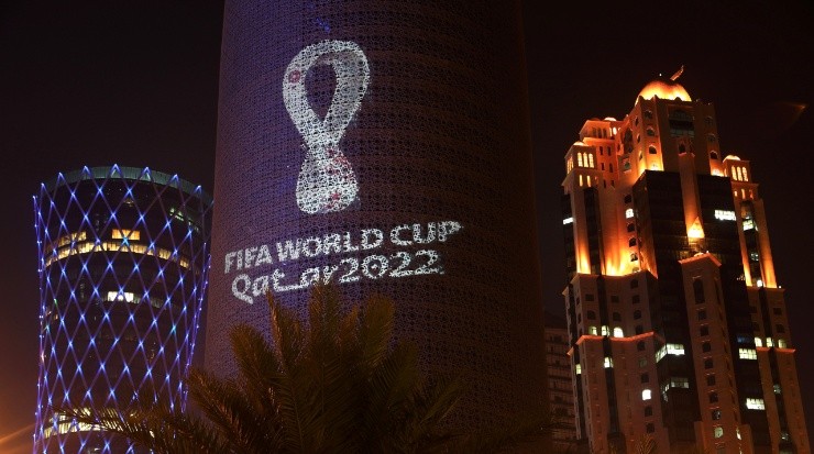 Qatar 2022&#039;s emblem. (Simon Holmes/Getty Images)