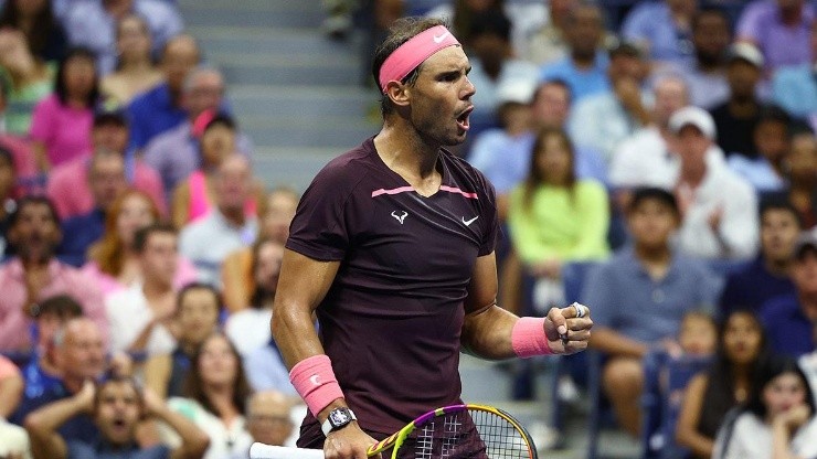 Rafael Nadal en juego de tercera ronda.