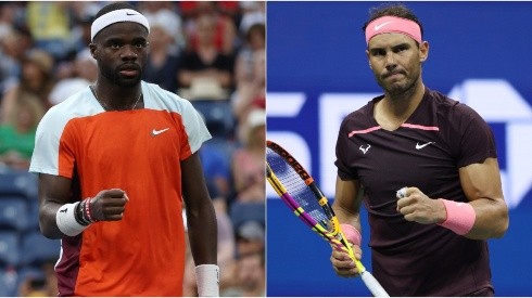 Frances Tiafoe of the United States, and Rafael Nadal of Spain
