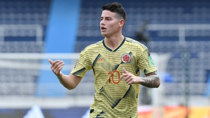 James Rodríguez con la selección Colombia.