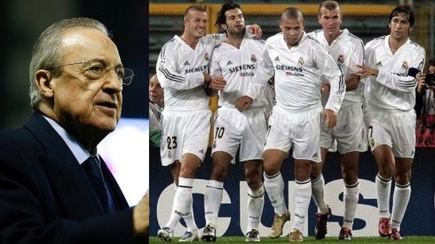 Florentino Pérez y los 'Galácticos' del Real Madrid.