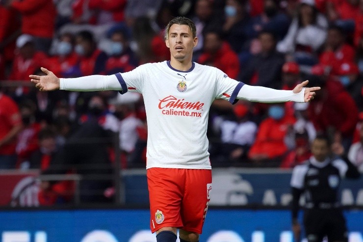 Chicote Calderón, incrédulo ante el golazo que se le anuló. Créditos: Imago7