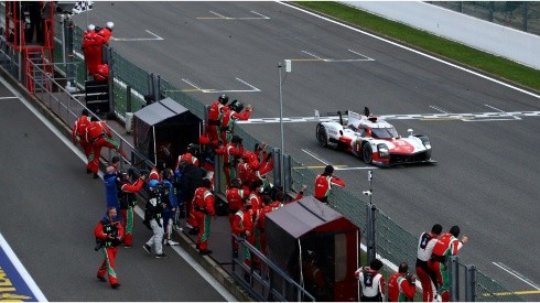 Toyota GR010 - Hybrid cross the finish line in 1st place, winning the Hypercar and Overall in the 6 Hours of Spa