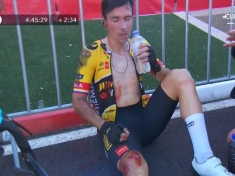 Le da la vuelta al mundo: impresionante caída de Roglic en la Vuelta a España
