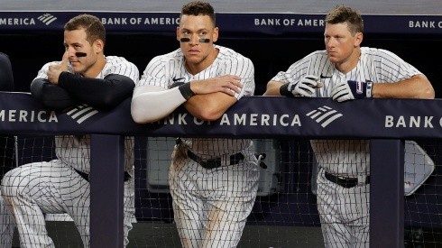 Anthony Rizzo, Aaron Judge y DJ LeMahieu en New York Yankees