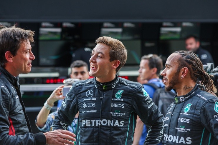 Hamilton mantiene una buena relación con Toto Wolff, jefe de Mercedes. Créditos: Getty Images