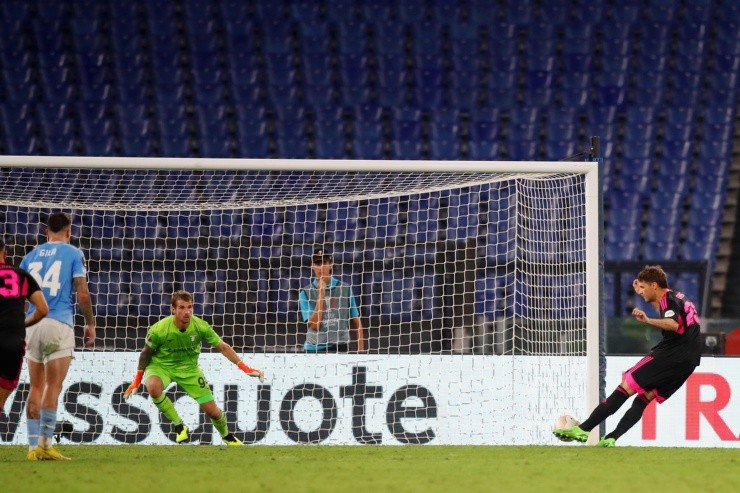 Su primer gol a nivel UEFA (Getty Images)