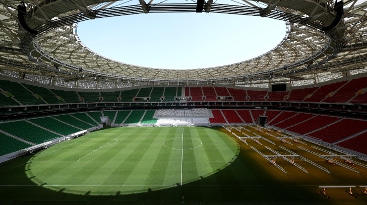 Al Thumama Stadium pitch. (David Ramos/Getty Images)