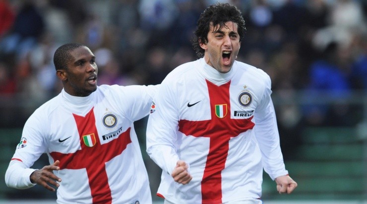 Samuel Eto´o conformó con Diego Milito un dupla letal en el ataque del Inter (Getty Images)