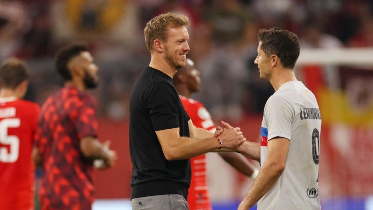 Nagelsmann y Lewandowski se reencontraron.