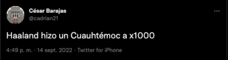 Comparaciones entre Haaland y Cuauhtémoc | Twitter