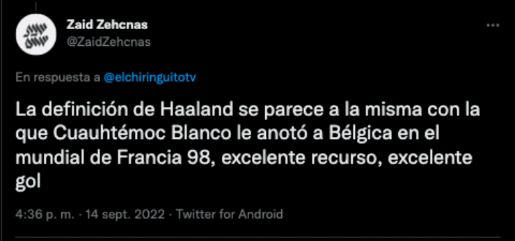 Comparaciones entre Haaland y Cuauhtémoc | Twitter