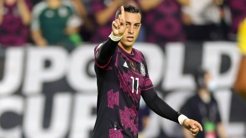 Rogelio Funes Mori en partido de la Copa Oro 2021 ante Honduras.