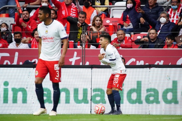 Toluca, Estado de Mexico, 4 de septiembre de 2022. Fernando Beltrán en lamento, durante el partido de la jornada 12 del Torneo Apertura 2022 de la Liga BBVA MX, entre los Diablos Rojos del Toluca y las Chivas Rayadas del Guadalajara, celebrado en el estadio Nemesio Diez. Foto: Imago7/ Rafael Vadillo