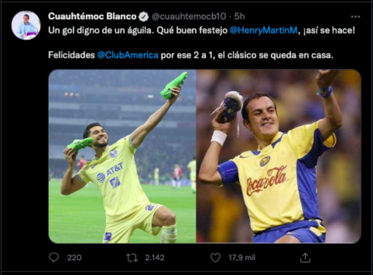 Tuit de Cuauhtémoc Blanco | Twitter