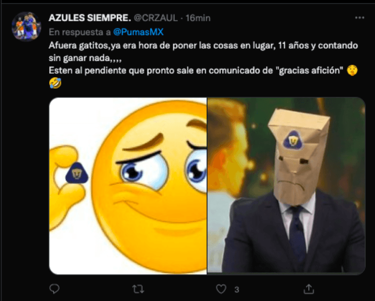 Memes Pumas vs Cruz Azul | Twitter