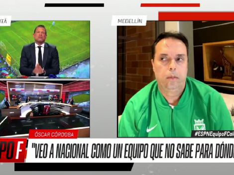 Video: fuerte cruce entre Óscar Córdoba y el presidente de Nacional en vivo en ESPN