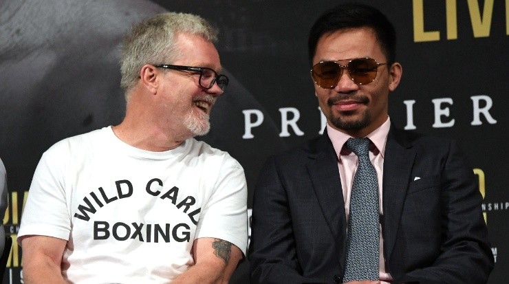 Freddie Roach and Manny Pacquiao in 2019. (Harry How/Getty Images)