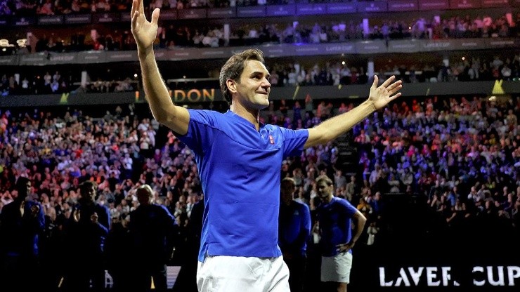 Roger Federer en la Laver Cup.