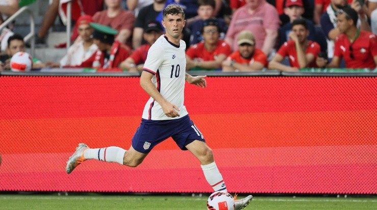 Christian Pulisic #10 of the United States controls the ball against Morocco at TQL Stadium on June 01, 2022 in Cincinnati, Ohio. (Photo by Andy Lyons/Getty Images)