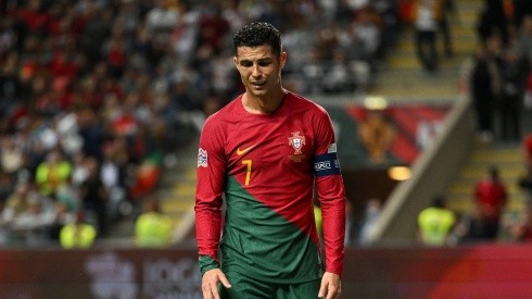 Cristiano Ronaldo, decepcionado tras la derrota de Portugal.