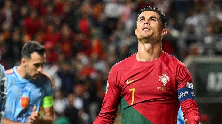 Cristiano Ronaldo en partido con Portugal.