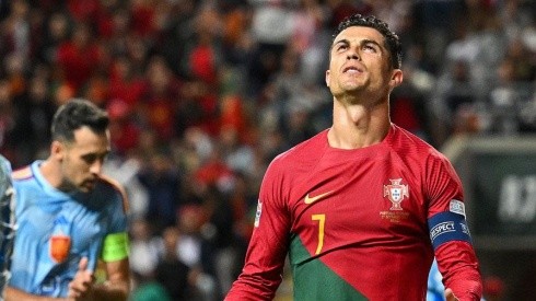 Cristiano Ronaldo en partido con Portugal.