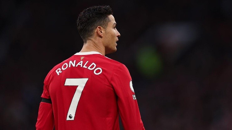 Cristiano Ronaldo en acción con Manchester United.