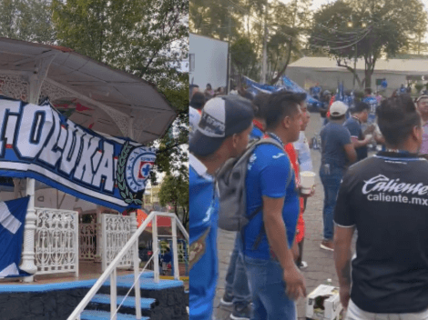 Afición de Cruz Azul comenzó la caravana rumbo al Azteca