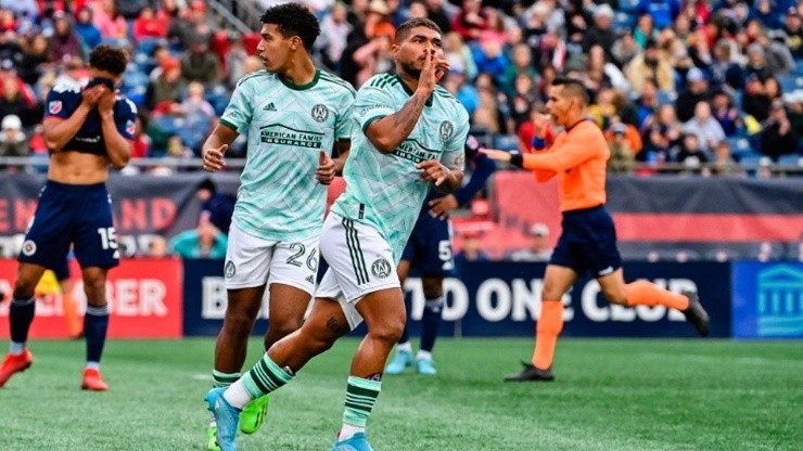 Josef Martínez en festejo con Atlanta.