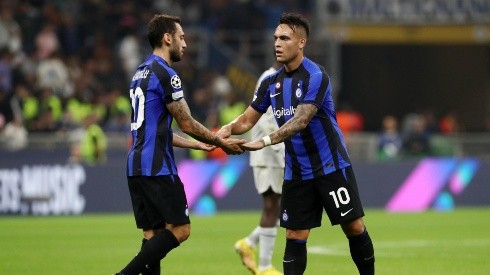 Festejo de gol de Inter.