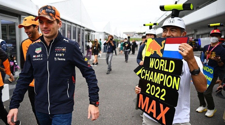 Preparan la fiesta de Verstappen. (Getty)