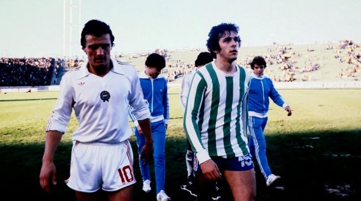 Platini, con la camiseta de Kimberley de Mar del Plata