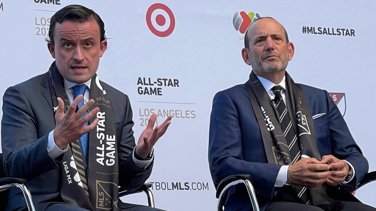 Mikel Arriola, presidente de la Liga MX, y Don Garber, comisionado de la MLS.